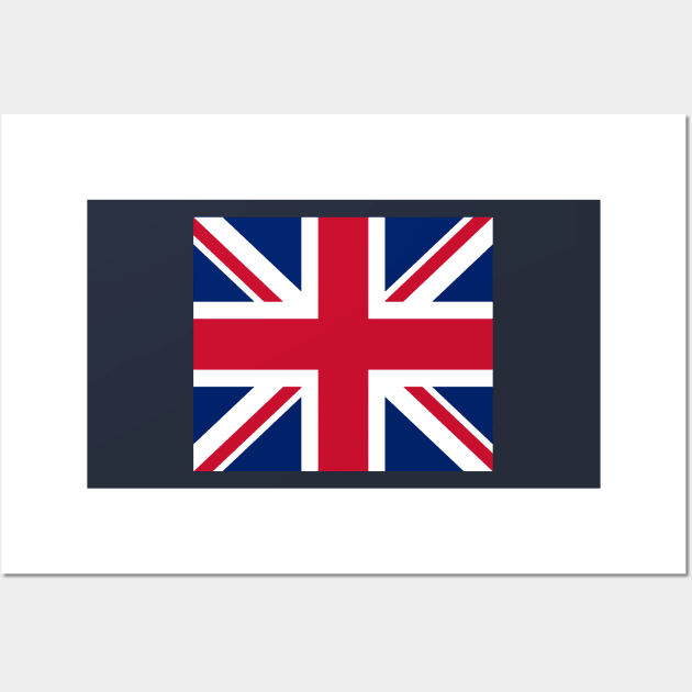 Union Jack - Flag of UK and Great Britain - Square version Wall Art by SolarCross